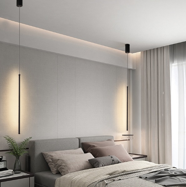 Светильник DZN-7534 BLACK/ЧЕРНЫЙ ` D1150/H1800/1/LED/11W 4000K Minimal Line 23-11