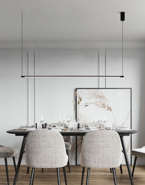 Светильник DZN-7534 BLACK/ЧЕРНЫЙ ` D1150/H1800/1/LED/11W 4000K Minimal Line 23-11