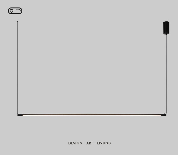 Светильник DZN-7534 BLACK/ЧЕРНЫЙ ` D1150/H1800/1/LED/11W 4000K Minimal Line 23-11