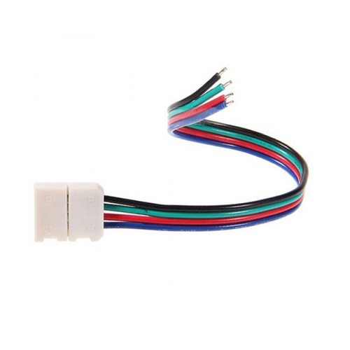 Ecola LED strip connector соед. кабель с одним 4-х конт. зажимным разъемом 10mm 15 см 1шт.