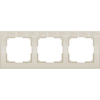 WERKEL Flock WL05-Frame-03-ivory /Рамка на 3 поста (слоновая кость) a028984 W0032303