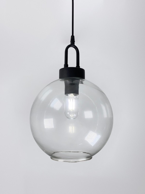 Светильник SPFD-39878 ЧЕРНЫЙ ` шар прозрачный D250*H380/1/Е27/50W (без ламп)