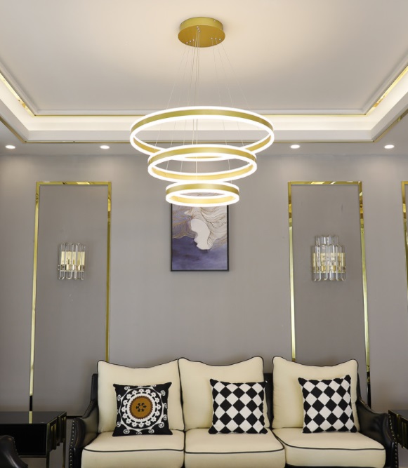 Светильник SP.4240 золото ` D400+600+800/H1000/3/LED/150W 4000-4500K SPF11 (1 из 2шт в коробке)