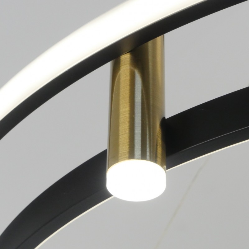 Светильник подвесной SAPFIR SPF-8768 ЧЕРНЫЙ+ЗОЛОТО ` D800/H1200/4+2/LED/4500K CORE 24-12