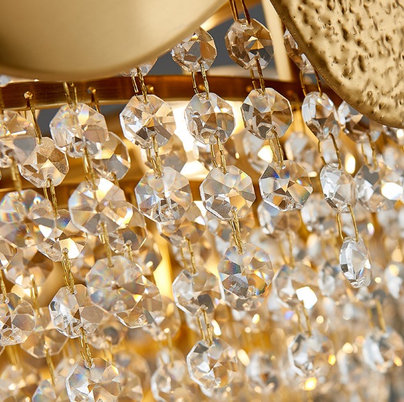 Светильник подвесной SAPFIR SPF-8798 ЗОЛОТО ` D500/H1200/8/E14/40W PEBBLES 22-12