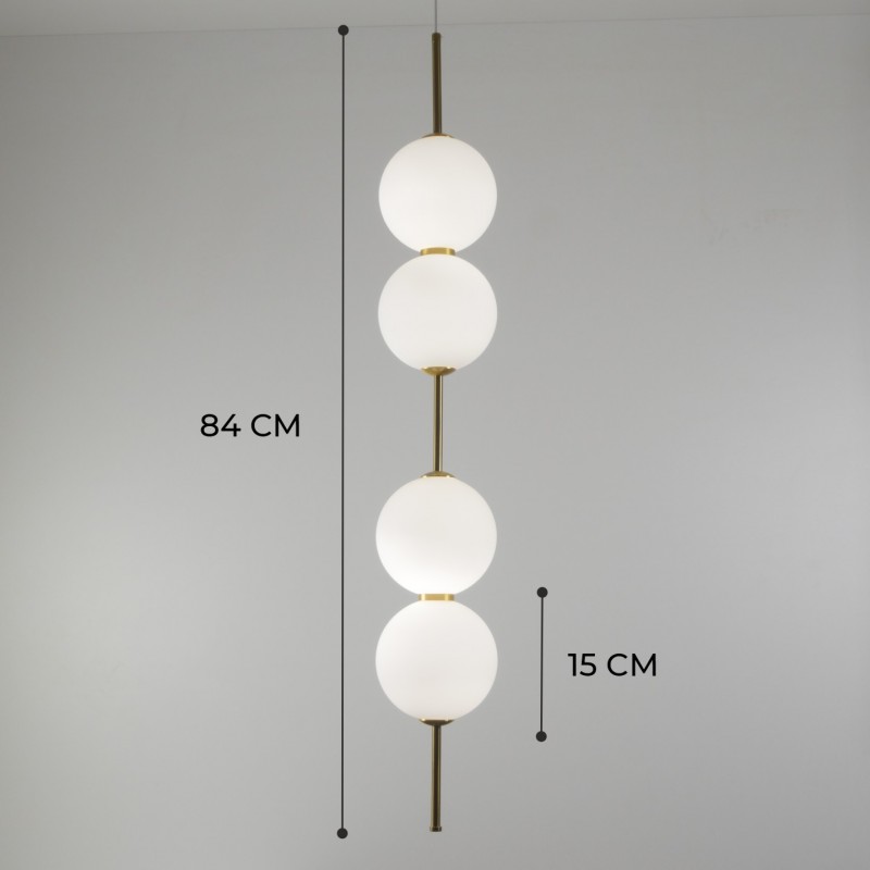 Светильник подвесной ElegantLight DZN-5575 БРОНЗА ` D150/H840-1200/4/LED/20W/4000K BAALL 24-12