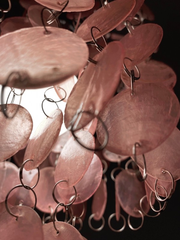 Светильник IL.29964 SHELL РОМ+РОЗОВЫЙ/CHROME ` D150/H1150/1/E27/60W декор 30мм SPFD SANDRA