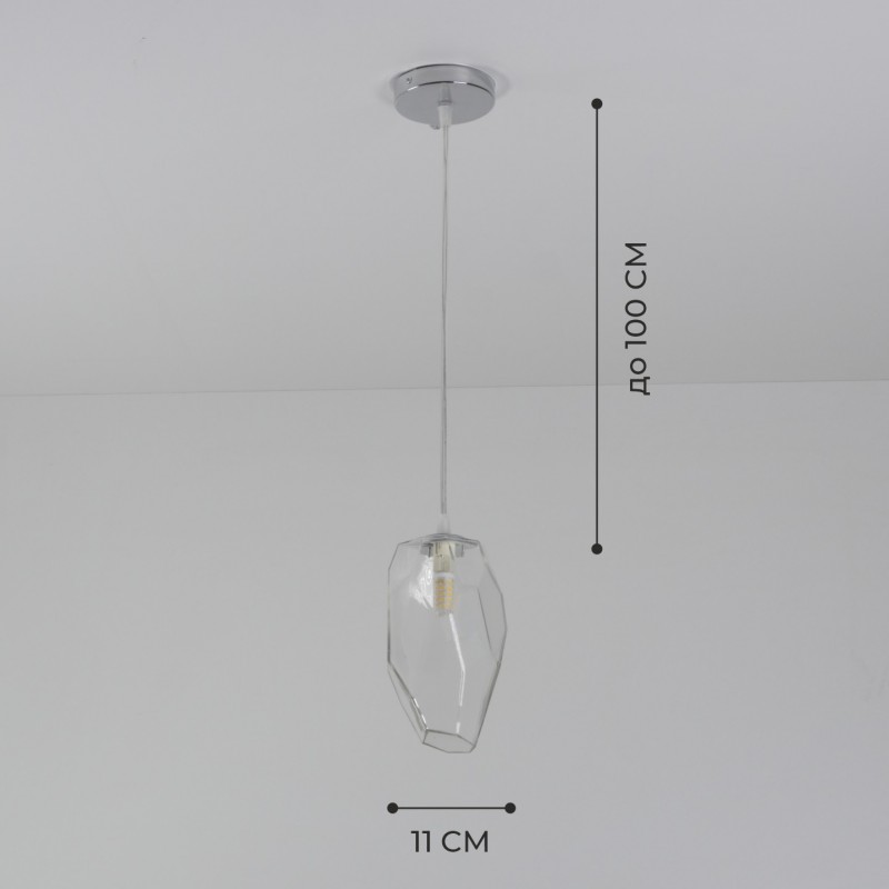 Светильник Elegant SPF-4274 CLEAR/ПРОЗРАЧНЫЙ ` D110/H1000/1/G9/50W GEO без лампы SPF22-12