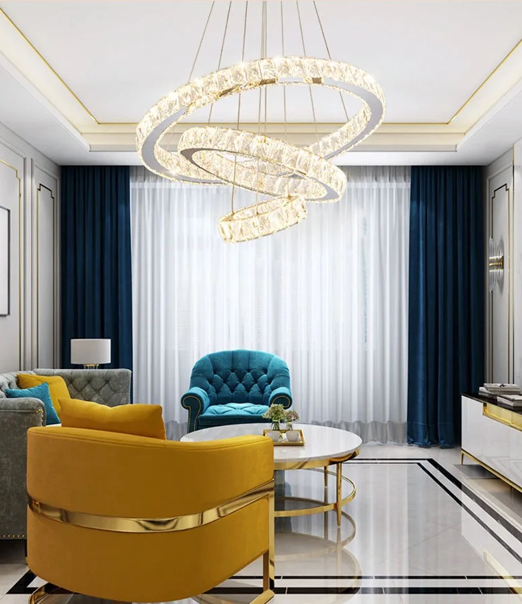 Светильник SPF-37562 CHROME/РОМ ` D500+350+200/H1200/3/LED/80W 2.4G 24-09