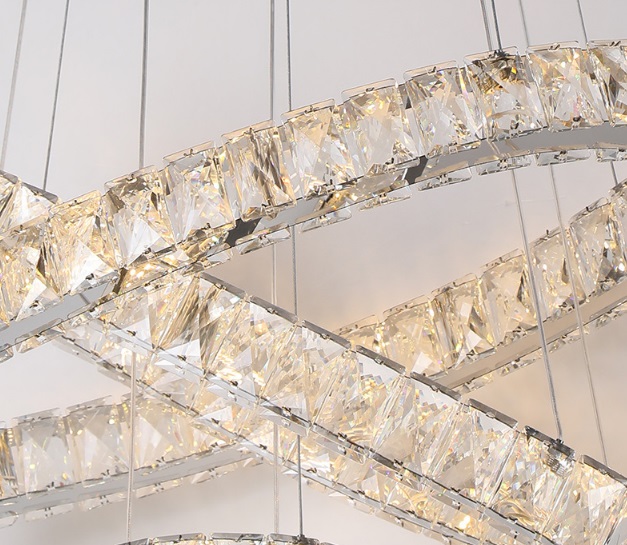 Светильник SPF-37568 CHROME/РОМ ` D600+470+260+200/H1200/4/LED/120W 2.4G RIPPLE 24-09