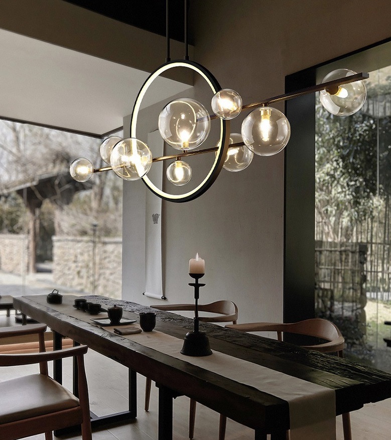 Светильник DZN-65211 ЧЕРНЫЙ ` D1450/H1800/10+1/G9+LED/.W/4000K