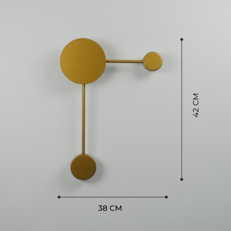 Светильник настенный ElegantLight DZN-4427 ЗОЛОТО ` D380*420/H100/1/LED/8W/4500K Dots 22-12