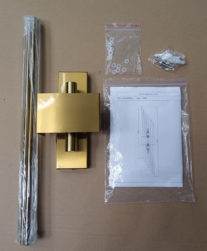 Светильник настенный ElegantLight DZN-4438 БРОНЗА D110/H600/2/G9/20W NEAT 24-12