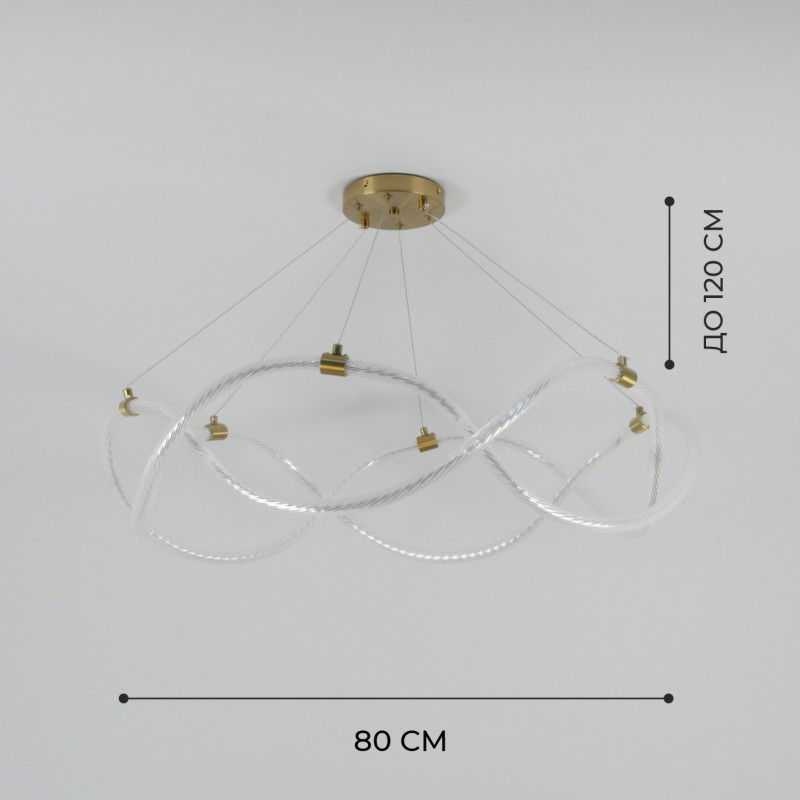 Светильник подвесной ElegantLight DZN-4442 БРОНЗА ` D800/H1200/1/LED/.W NAPOLI 24-03