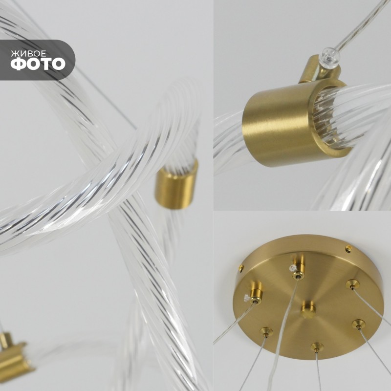 Светильник подвесной ElegantLight DZN-4442 БРОНЗА ` D800/H1200/1/LED/.W NAPOLI 24-03