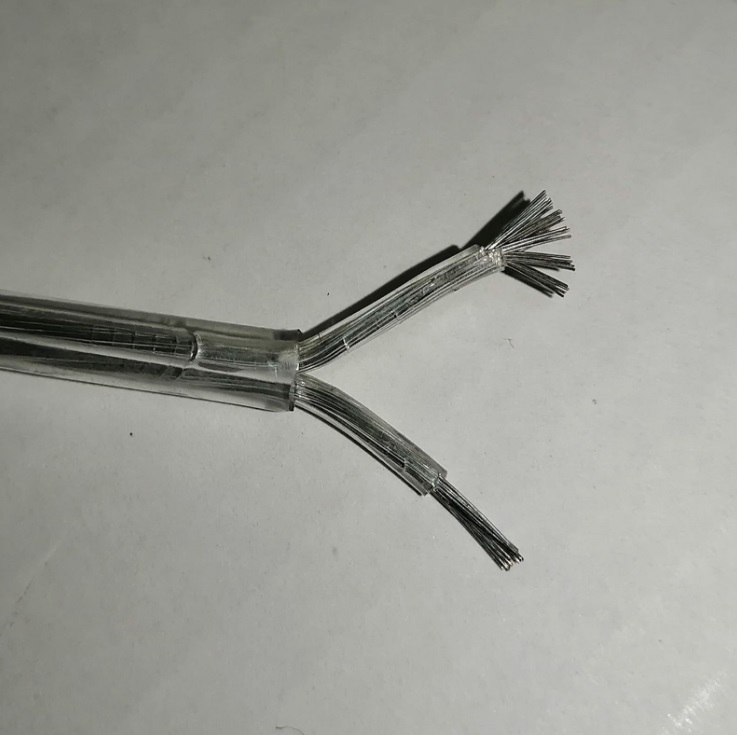 Кабель ШВВП 2х0,75мм2 прозрачный круглый для люстр и светильников SPFR29217