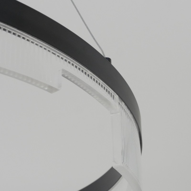 Светильник ElegantLight DZN-4509 ЧЕРНЫЙ ` D600+400/H1500/2/LED/120W 2.4G ZEBRA 23-12