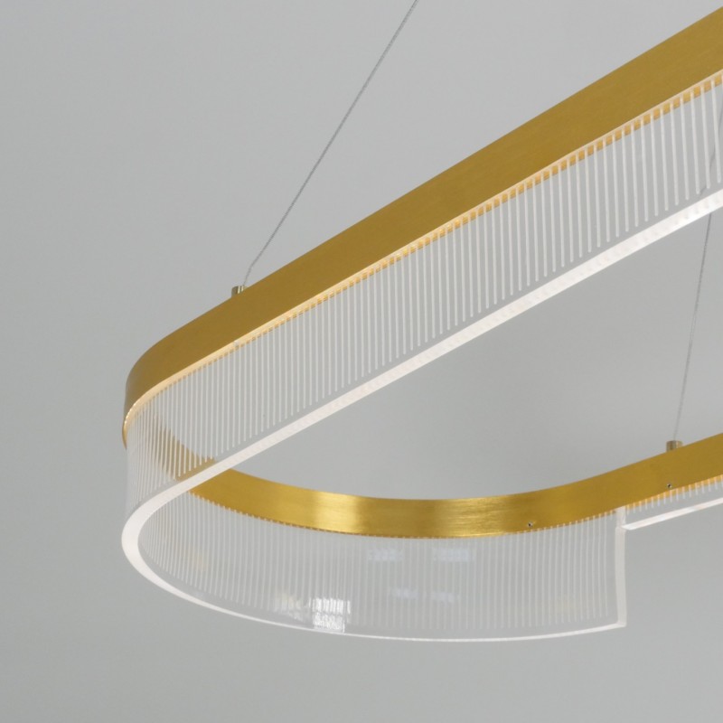 Светильник ElegantLight DZN-4515 ЗОЛОТО ` D1000*300/H1500/1/LED/120W 2.4G ZEBRA 23-12