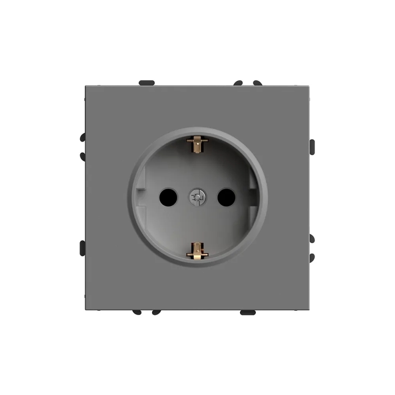Розетка 1-местная с защитной шторкой с/з (механизм), STEKKER, 250В, 16А, серия Эмили, RST16-5110-10