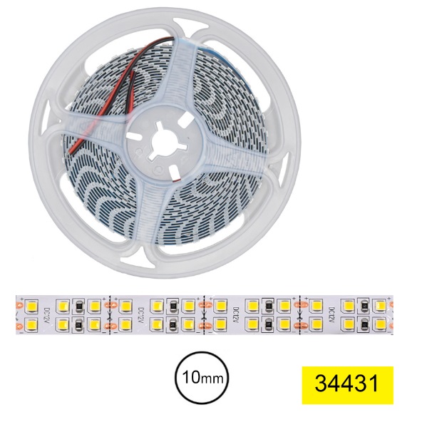 Лента светодиодная 23W 24V 2835-240-4200K двухрядная 10mm SPF (цена за 1метр из 5метров на катушке)