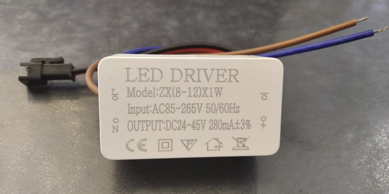 Драйвер LED DRIVER DC 24-45V (8-12W)*1 280mA SPFR38210