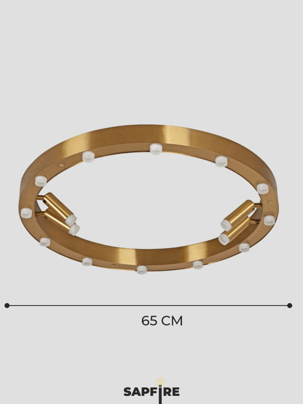 Светильник потолочный ElegantLight DZN-9135 BRONZE ` D650/H100/12+4/LED/48W/3000K 22-10 VISION