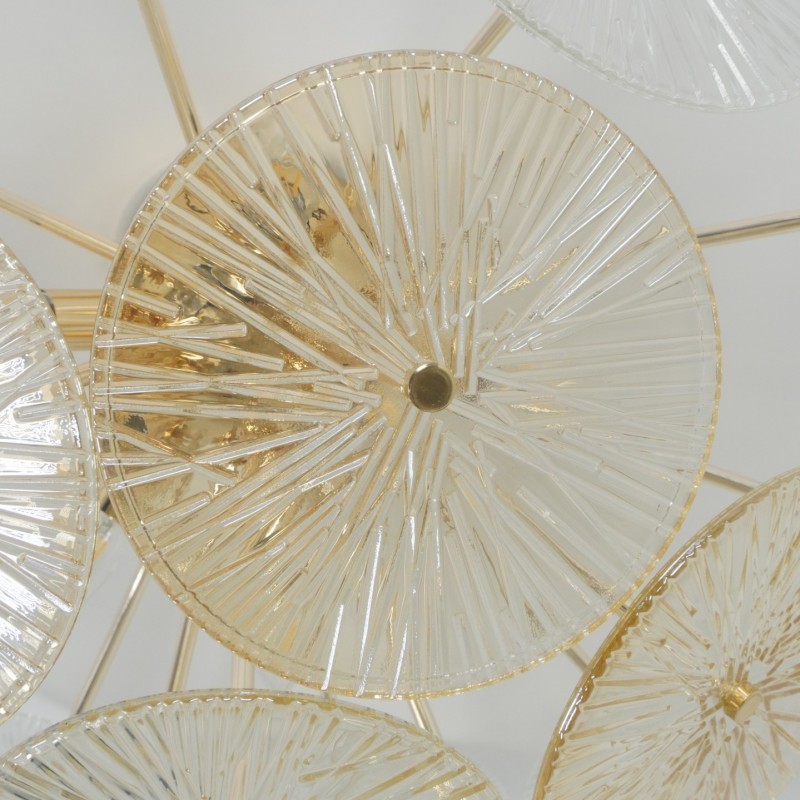 Светильник потолочный ElegantLight DZN-9137 GOLD / ЗОЛОТО ` D650/H360/8/E14/40W DAISY 22-10 (1)