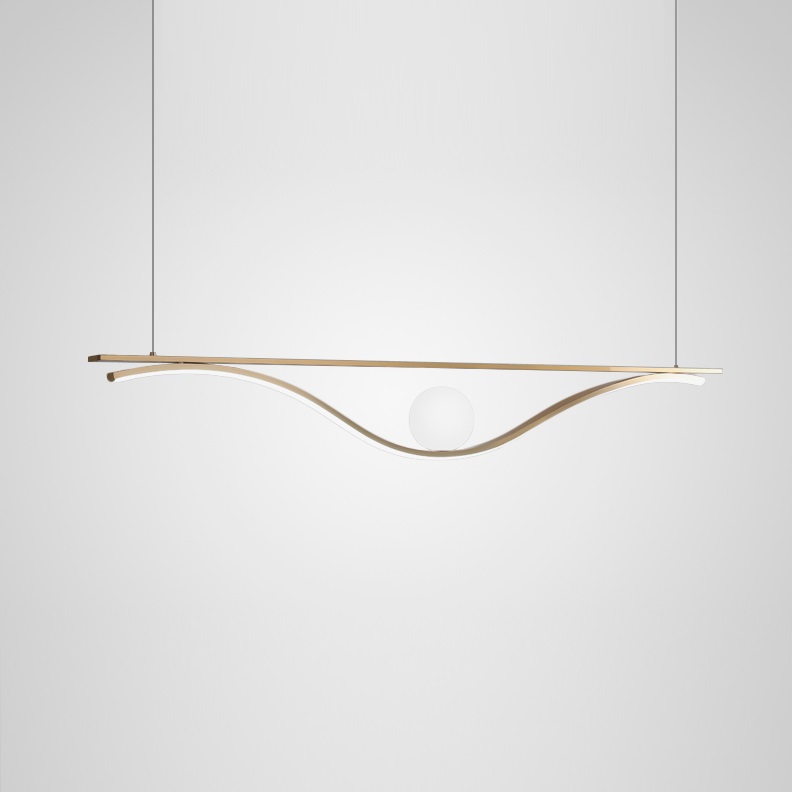 Светильник DZN-50950 БРОНЗА ` D1500*150/H1500/1*G9 + 1*LED/4000K 24-08