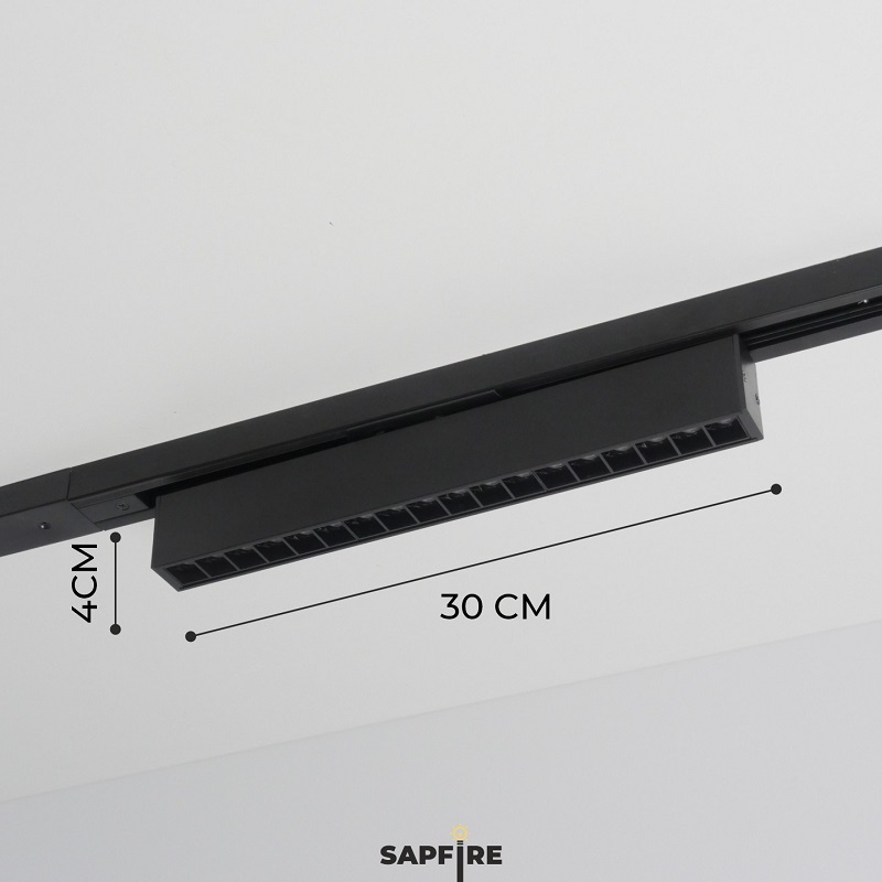 Трековый светильник линейный 18W черный Лайнер2 GRILL