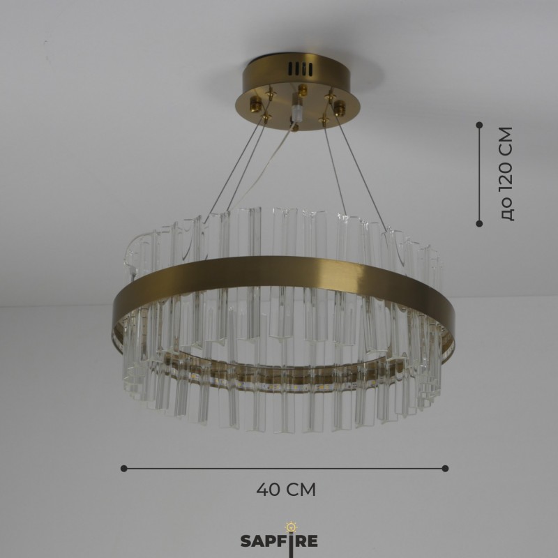 Светильник MD.6010 BRASS/ЛАТУНЬ ` D400/H1200/1/LED/40W/4500K ASK DZN22-05