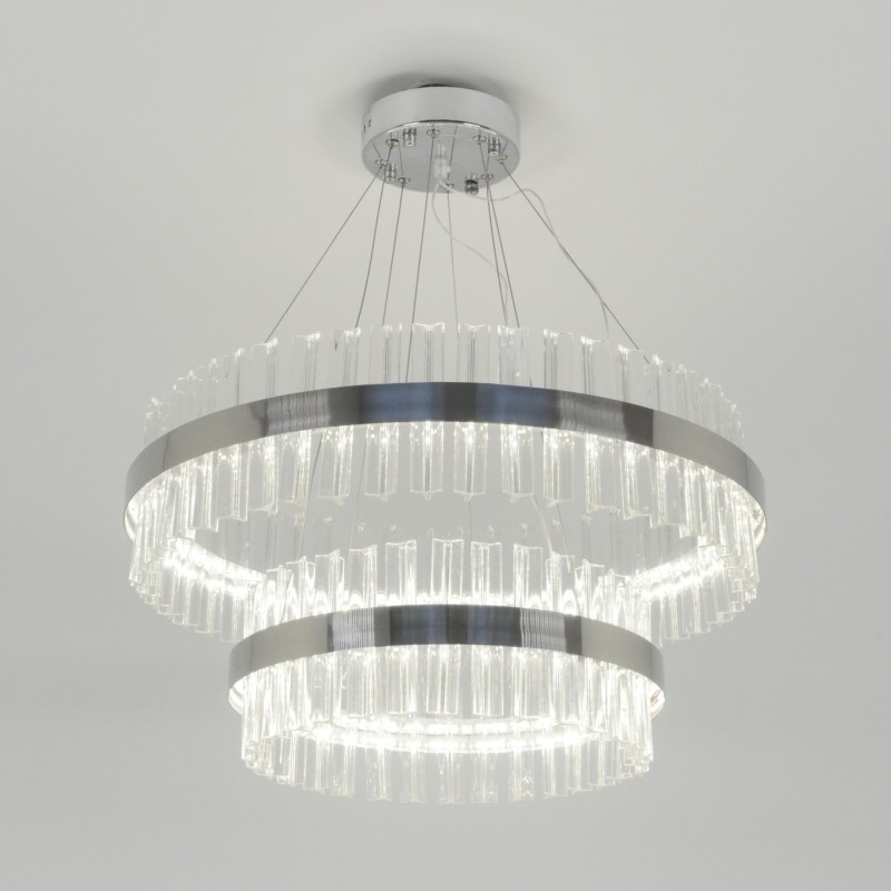 Светильник MD.6018 СHROME/РОМ ` D400+600/H1200/1/LED/100W/4500K ASK DZN22-05