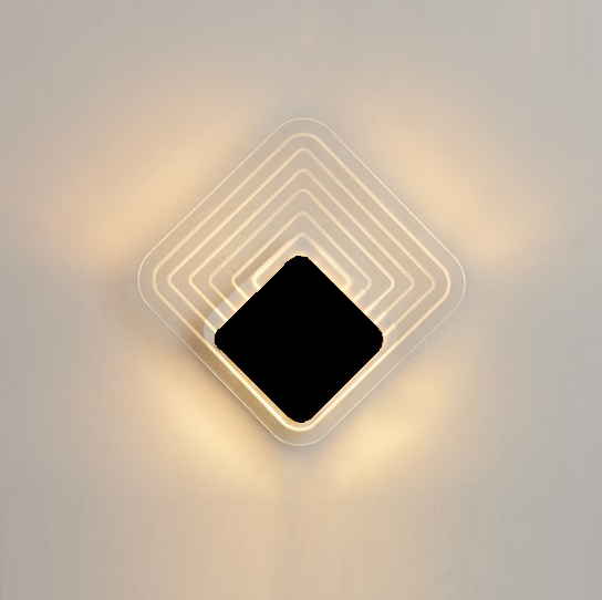 Светильник настенный SPFD-4747 ЧЕРНЫЙ ` D200*200/H40/1/LED/6W/4000K с выключателем GALLO 24-07