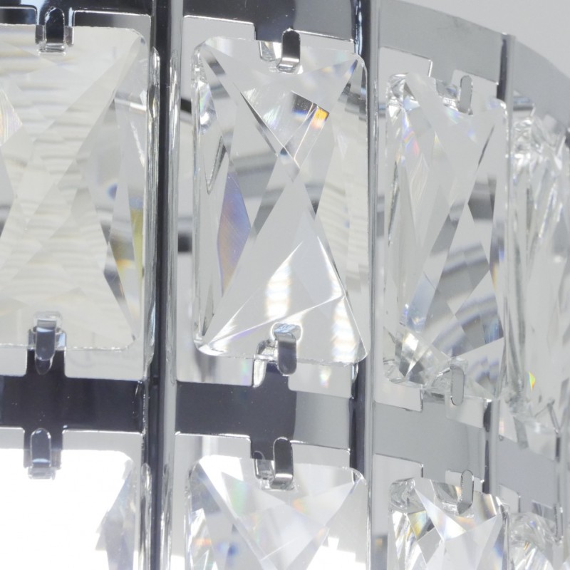 Светильник подвесной SAPFIR SPFD-48822 РОМ/CHROME D200/H1000/1/Е27/10W без ламп CRYSTALS