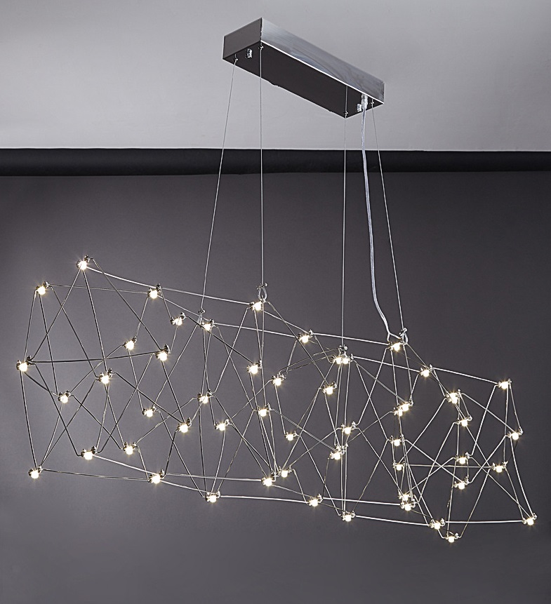 Светильник подвесной ElegantLight DZN-8201 MAT.CHROME ` D122*55/H40*150/118/LED/59W/3000K 22-10 SELE