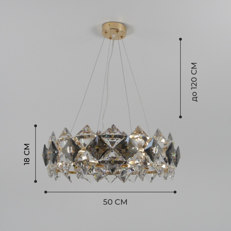 Светильник (2187-500GL) SPF-12197 ЗОЛОТО ` D500/H180/6/E14/40W BALLET3 25-03 (1)