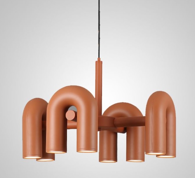 Светильник DZN-65241 КРАСНЫЙ ` D600 /H375+2000/8/LED/56W/4000K CIRKUS