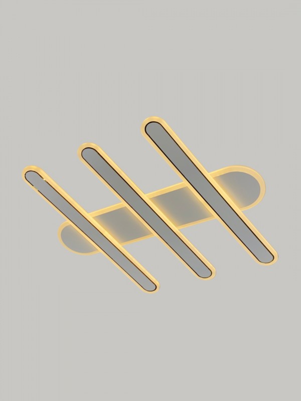 Светильник потолочный SPF-9345 БЕЛЫЙ + ЗОЛОТО ` D600/H80/3/LED/80W 2.4G 22-08 (1 из 2шт в коробке)