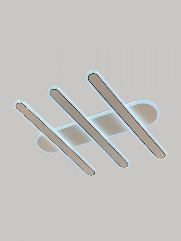 Светильник потолочный SPF-9345 БЕЛЫЙ + ЗОЛОТО ` D600/H80/3/LED/80W 2.4G 22-08 (1 из 2шт в коробке)