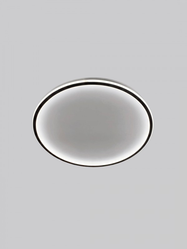 Светильник потолочный SAPFIRE SPF-9368 BLACK/ЧЕРНЫЙ ` D500/H45/2/LED/2*52W 2,4G BLACKLINE 24-12