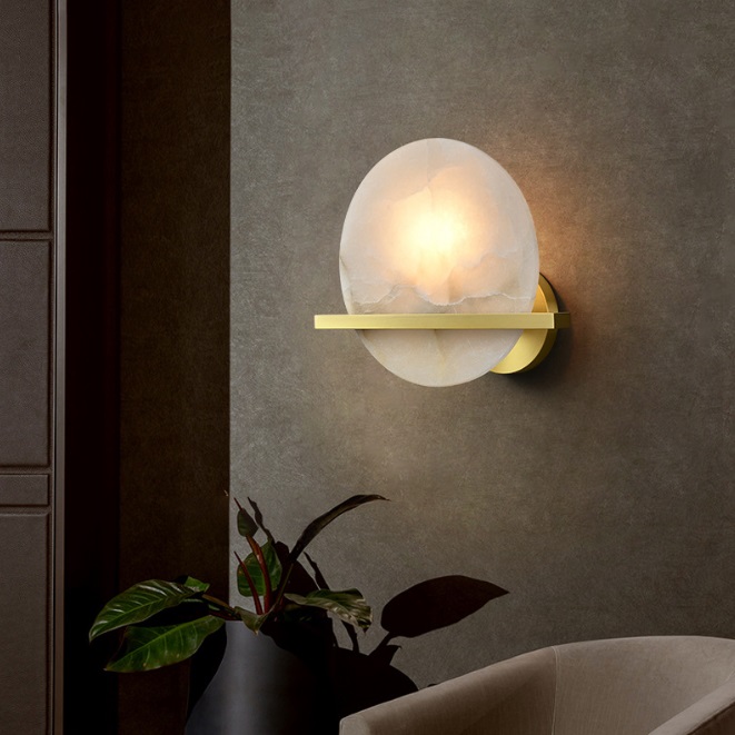 Светильник настенный ElegantLight DZN-12245 ЗОЛОТАЯ БРОНЗА + БЕЛЫЙ МРАМОР ` D250*200/H100/1/E14/40W