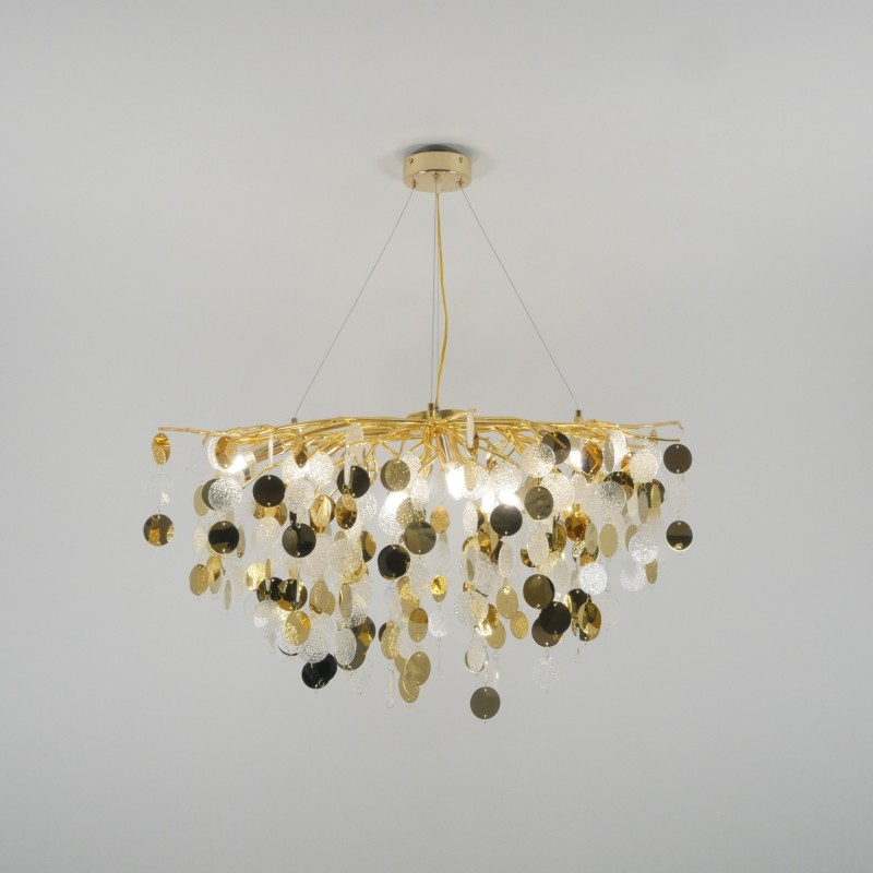 Светильник подвесной SAPFIR SPFD-6133 ЗОЛОТО ` D1000*500/H1200/9/E14/10W без ламп VALDAORA SPFD