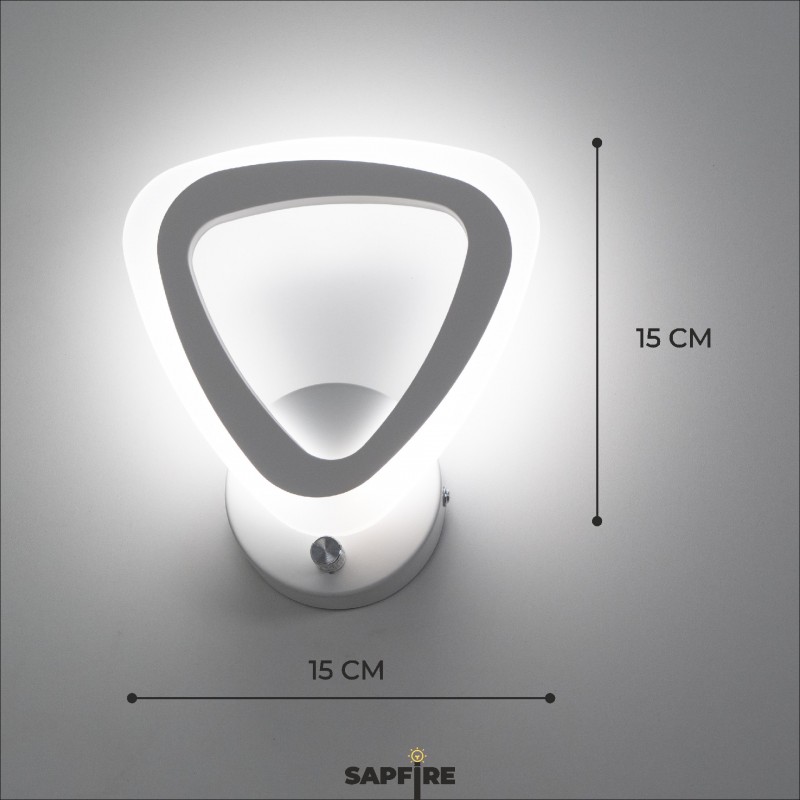 Светильник SPF-4846 WHITE/БЕЛЫЙ ` D150/H150/1/LED/12W/3000-6500K с выкл SPF23-04 (1/12)