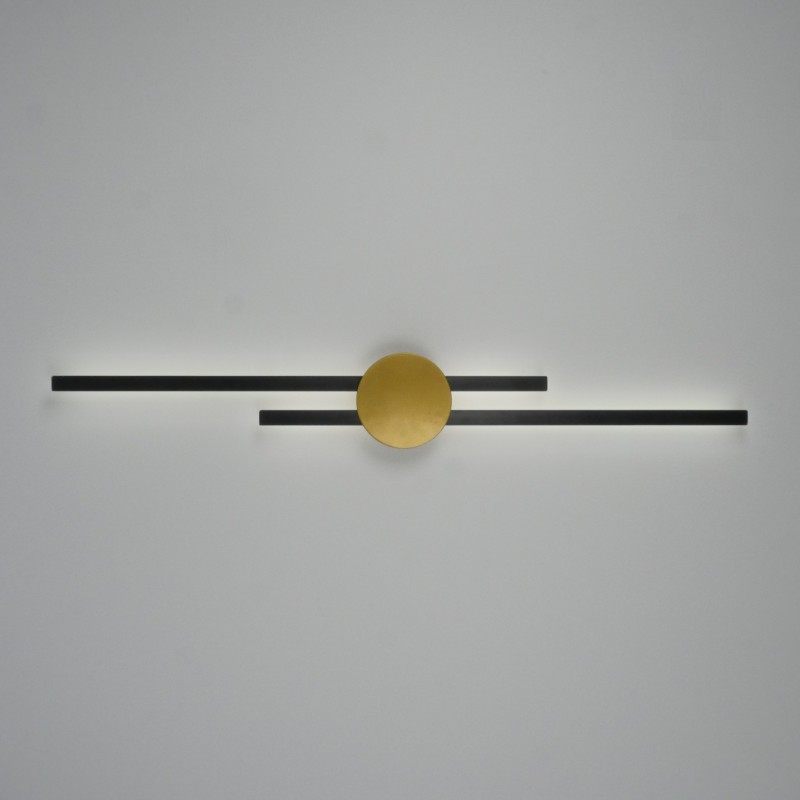 Светильник настенный SAPFIR (B2128-920BK+GL) SPF-4857 ЧЕРНЫЙ+ЗОЛОТО ` D920*125/H60/2/LED/16W/4500K N