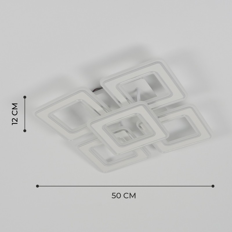 Светильник потолочный SPF-1727 БЕЛЫЙ + РОМ ` D500/H120/5/LED/120W 2.4G DOUBLE 24-07 (1)