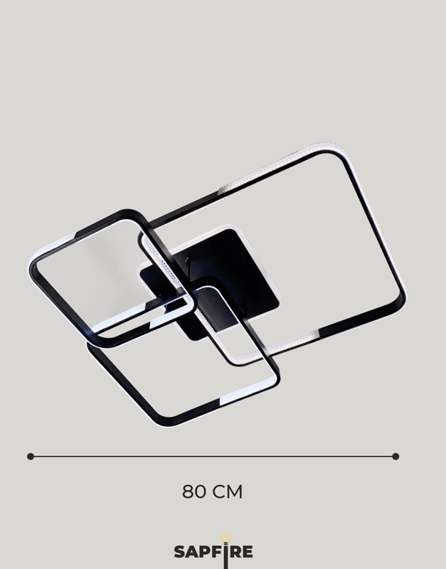 Светильник потолочный SPF-9410 BLACK/ЧЕРНЫЙ ` D800*670/H140/3/LED/2*90W 3 режима без ПДУ TERRA 23-07