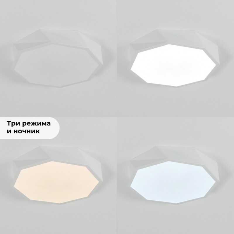 Светильник потолочный SAPFIR SPF-9432 БЕЛЫЙ ` D320/H50/1/LED/40W 2.4G COSMOPOLITAN SPFD