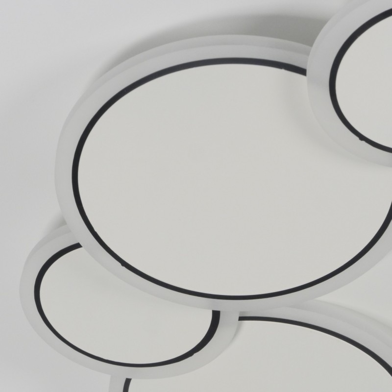 Светильник потолочный SAPFIR SPF-9462 WHITE/БЕЛЫЙ ` D500/H60/1LED/60W 2.4G DISCUS 24-12