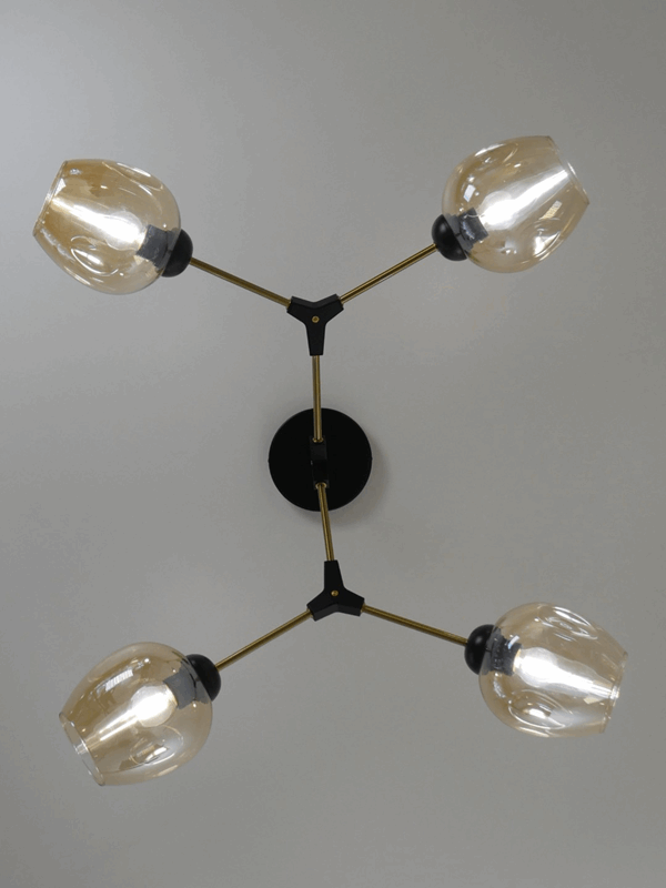 Светильник потолочный SAPFIR SPFD-9478 Черный/Бронза/Black/Bronze ` /D800/H600/4/E27/40W/без лампYkk