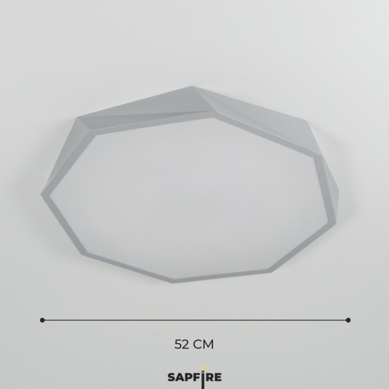 Светильник потолочный SAPFIR SPF-9507 СЕРЫЙ ` D520/H50/1/LED/40W 2.4G COSMOPOLITAN SPFD