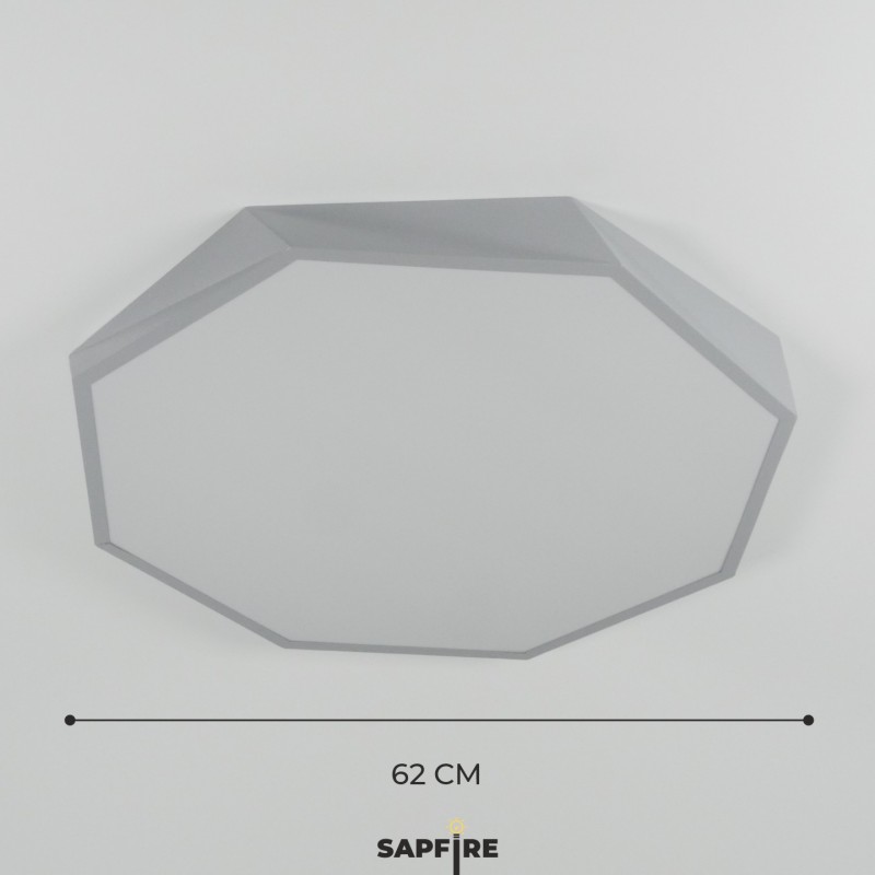 Светильник потолочный SAPFIR SPF-9509 СЕРЫЙ ` D620/H50/1/LED/72W 2.4G COSMOPOLITAN SPFD